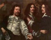 DOBSON, William The Painter with Sir Charles Cottrell and Sir Balthasar Gerbier dfg china oil painting reproduction